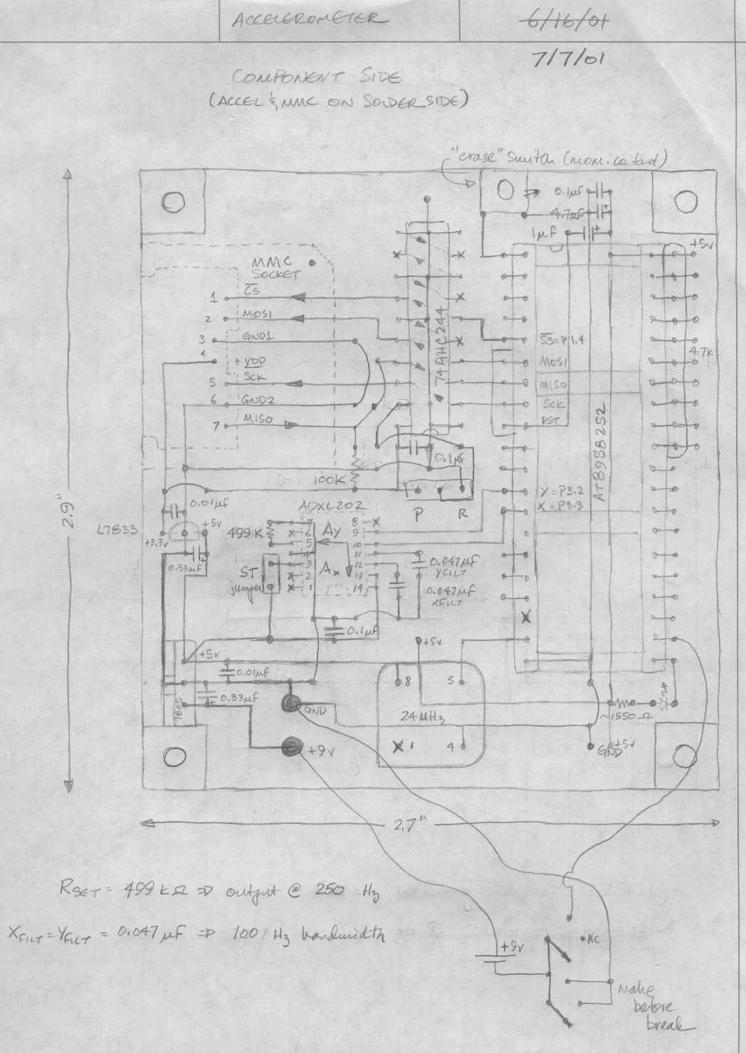 Accelerometer schematic (197,202 Bytes