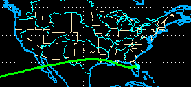 STS-93 entry groundtrack (2808 bytes)